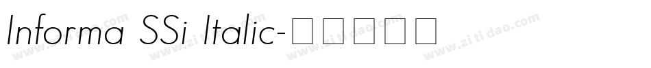 Informa SSi Italic字体转换